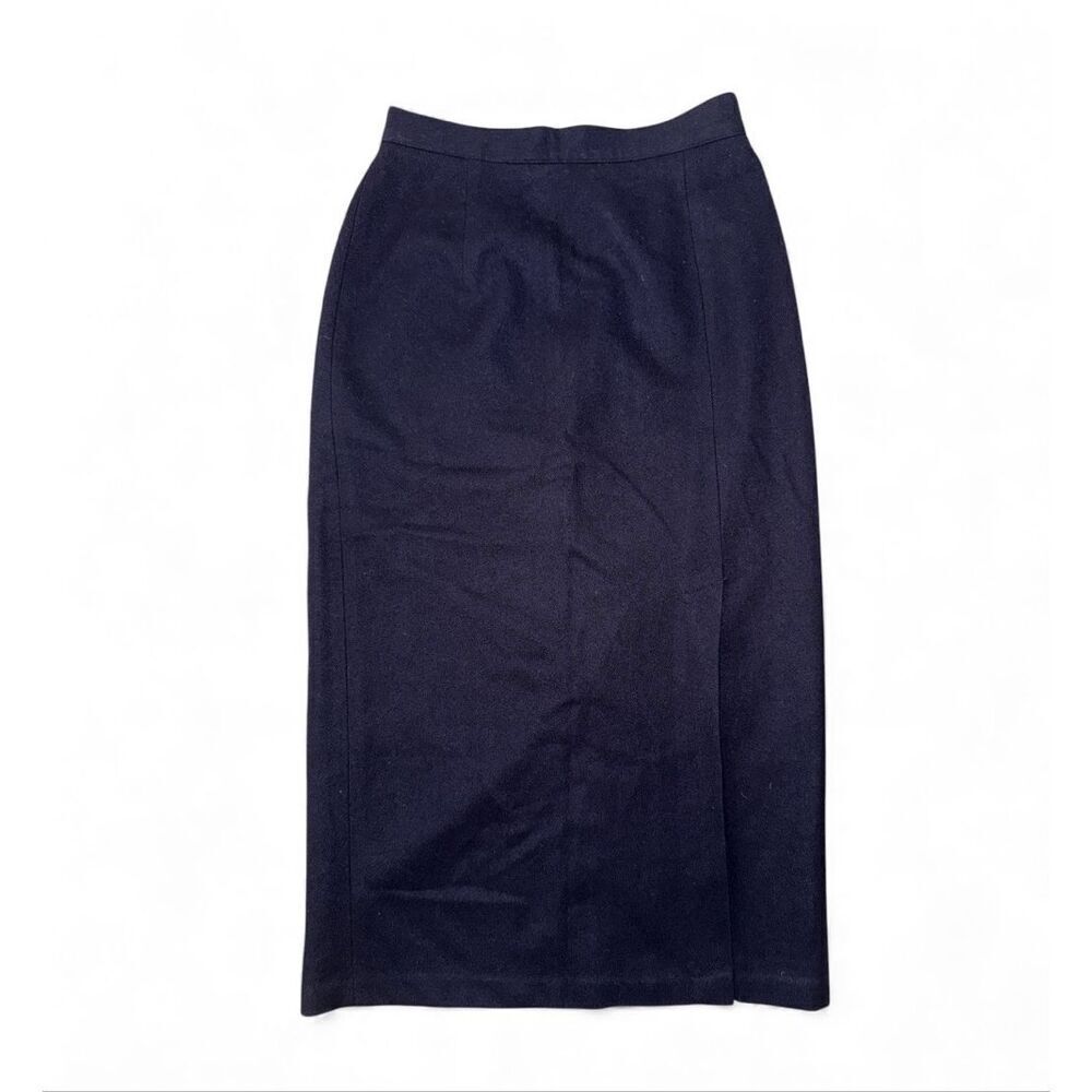 Sag Harbor 100% Wool Navy Skirt